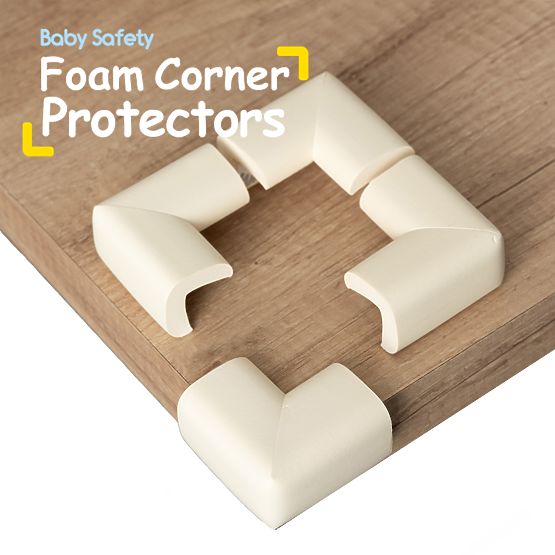 SIPO Mousse de protection pour coins de meubles, beige - 4 pcs