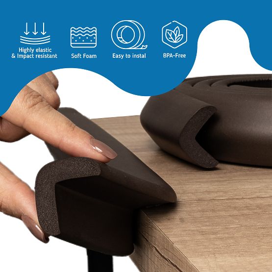 SIPO Ruban de protection pour bords de meubles, marron - 1 pièce