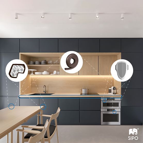 SIPO Ruban de protection pour bords de meubles, marron - 1 pièce