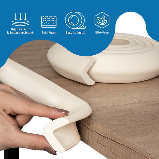 SIPO Ruban de protection pour chants de meubles, beige - 1 pièce