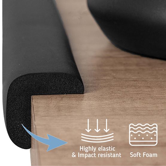 SIPO Ruban de protection pour chants de meubles, noir - 1 pièce