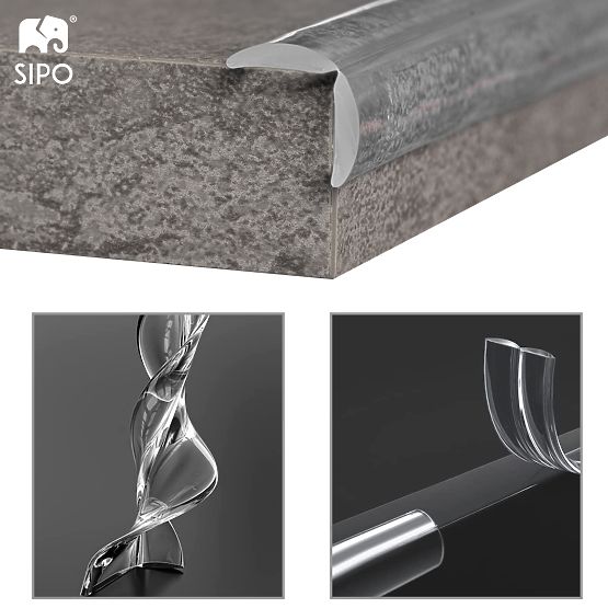 SIPO Bande de protection pour les bords de meubles, transparente - 1 pièce