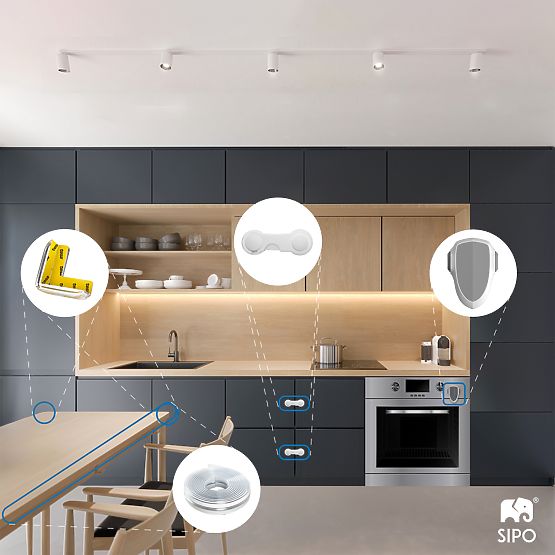 SIPO Bande de protection pour les bords de meubles, transparente - 1 pièce