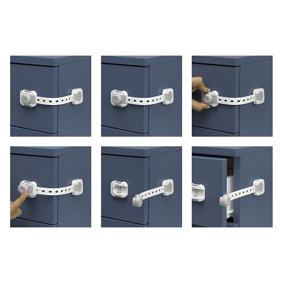 SIPO Serrure intelligente multifonctionnelle pour armoires et tiroirs - 6 pièces