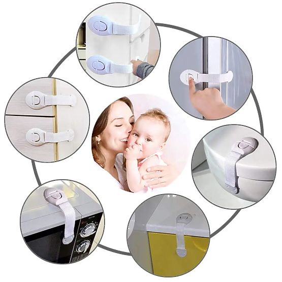 SIPO Verrouillage enfant pour meuble avec sangle - 10 pcs