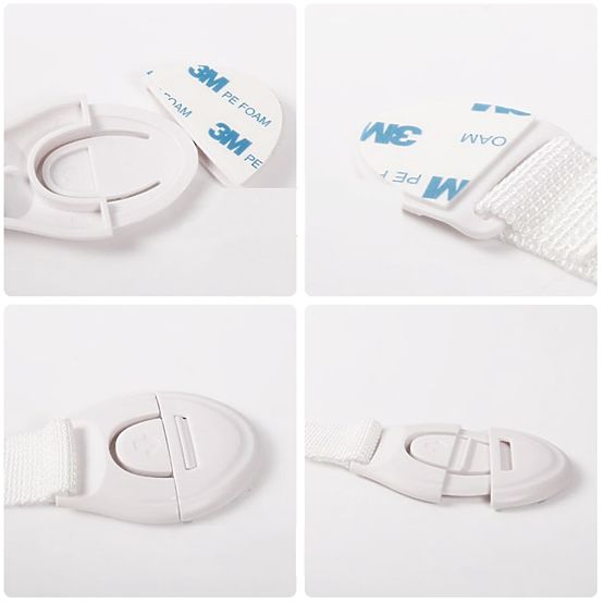 SIPO Verrouillage enfant pour meuble avec sangle - 10 pcs