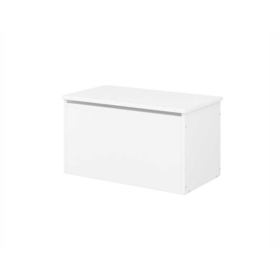 Coffre en bois pour jouets LULU - blanc lisse