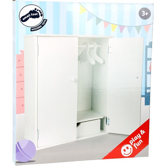 Small Foot Armoire pour poupées blanche - emballage endommagé