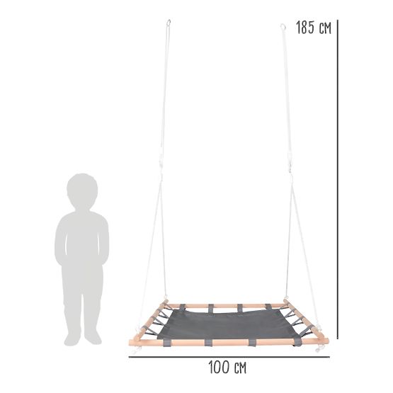 small foot Balançoire dans un cadre carré en bois