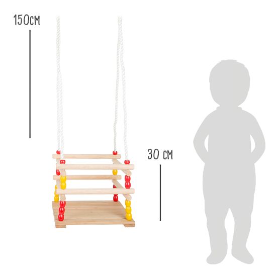 small foot Balançoire en bois pour petits enfants