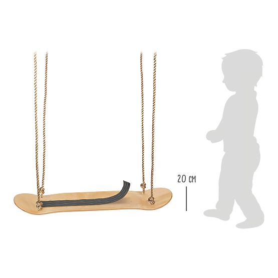 small foot Balançoire en bois Skateboard