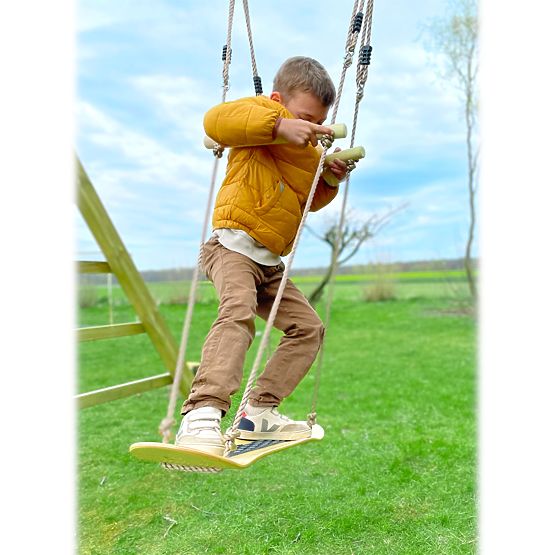 small foot Balançoire en bois Skateboard