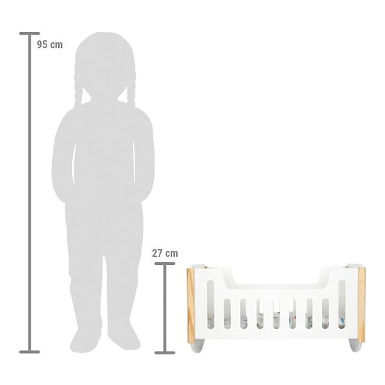 small foot Berceau en bois pour poupées Little Button