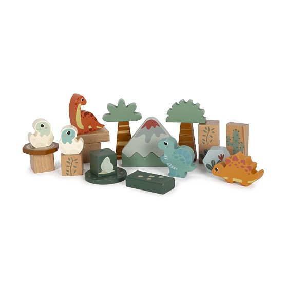 Small Foot Blocs en bois Dino