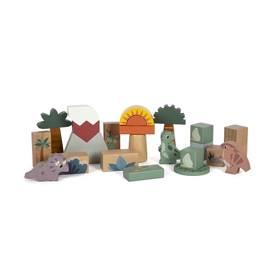 Small Foot Blocs en bois Dino