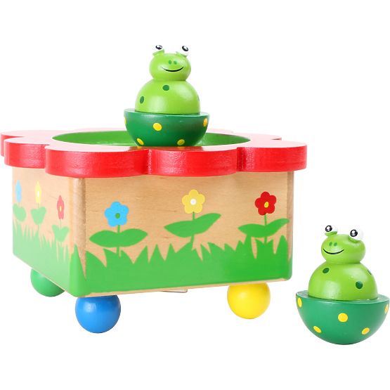 small foot Boîte à musique en bois grenouille