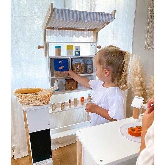 small foot Caisse en bois avec bouteilles de lait Fresh