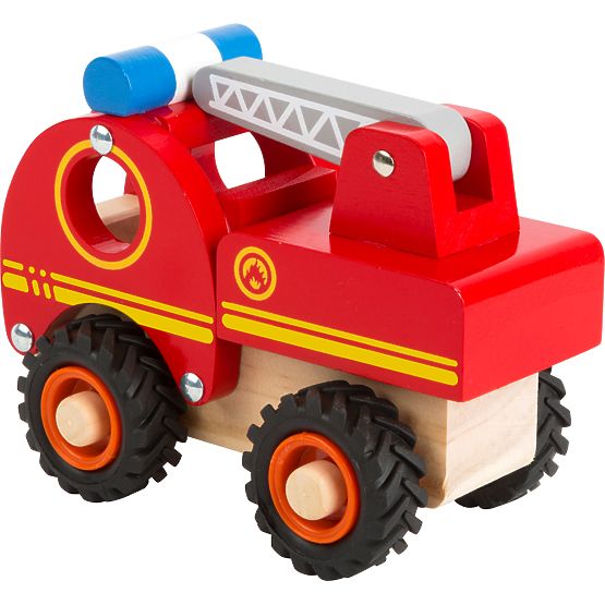 small foot Camion de pompiers en bois avec échelle