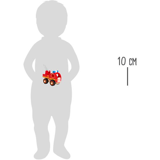 small foot Camion de pompiers en bois avec échelle