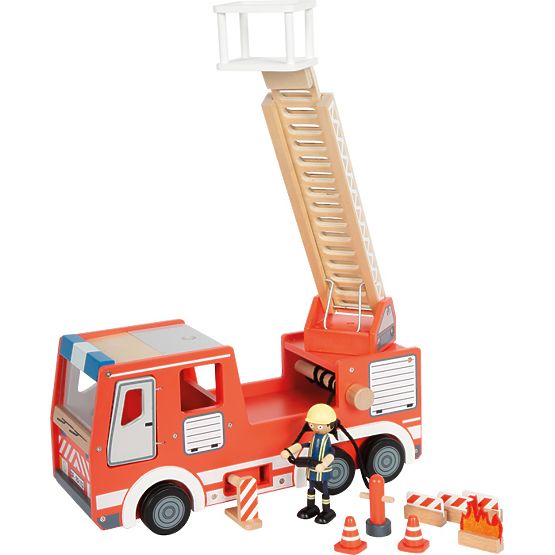 small foot Camion de pompiers en bois