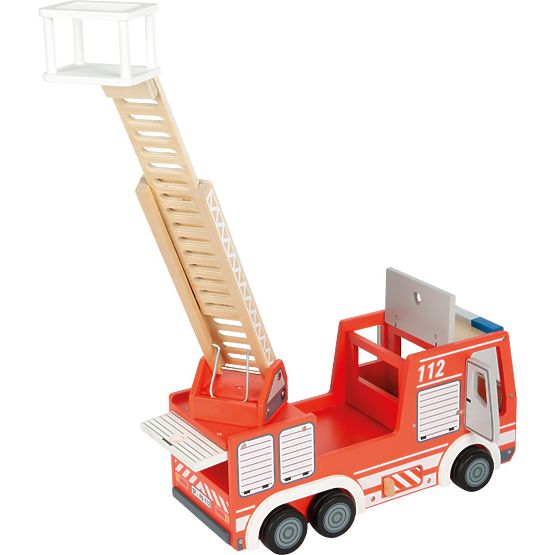 small foot Camion de pompiers en bois