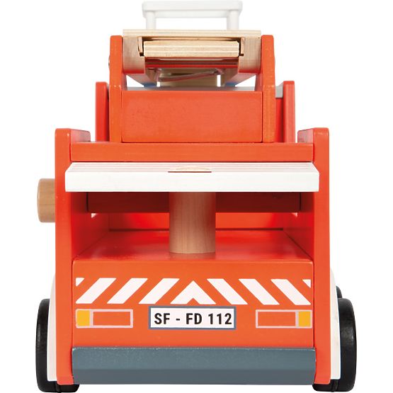 small foot Camion de pompiers en bois