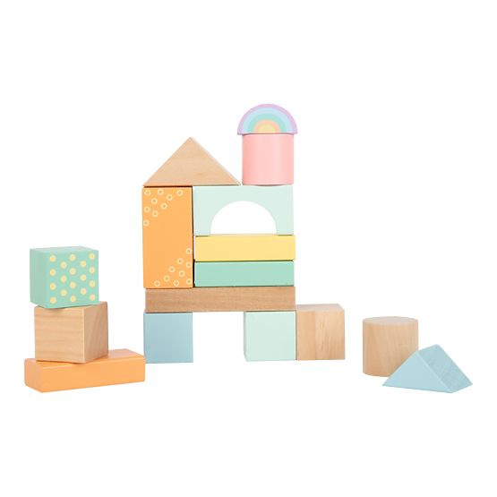 Small Foot Cubes en bois pastel 50 pcs
