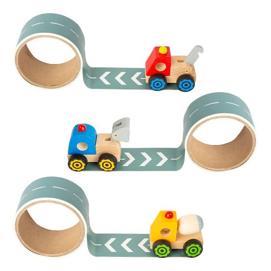 small foot Engin de construction avec route 1 pc