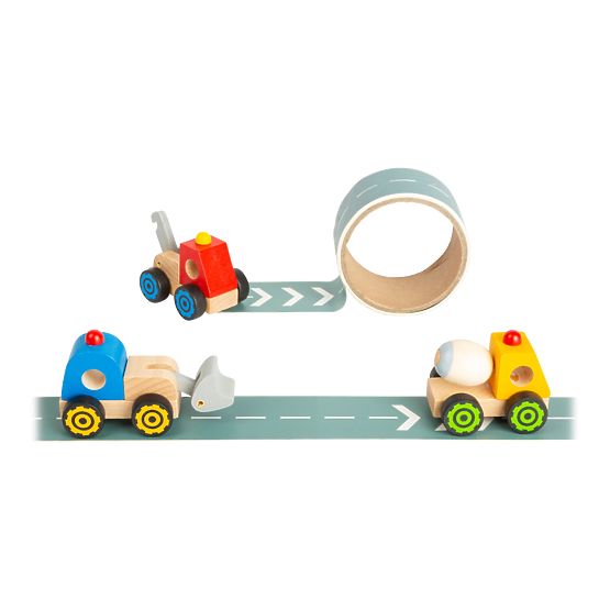 small foot Engin de construction avec route 1 pc