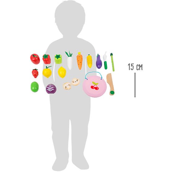 small foot Ensemble de fruits et légumes en bois - emballage endommagé