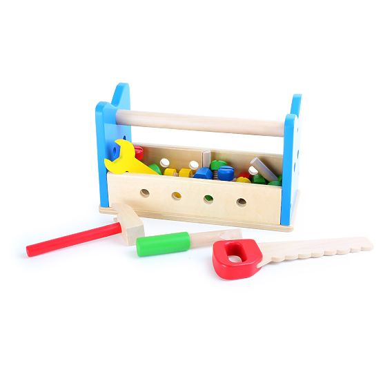 small foot Établi en bois et boîte à outils 2 en 1