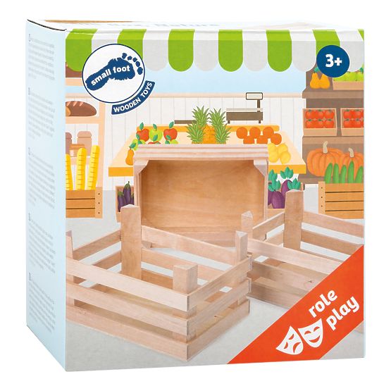 small foot Grand ensemble de caisses de transport alimentaire 3 pcs
