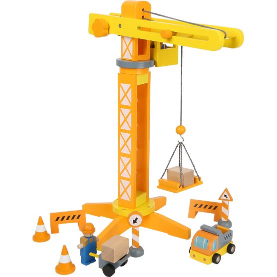 small foot Grue en bois avec accessoires