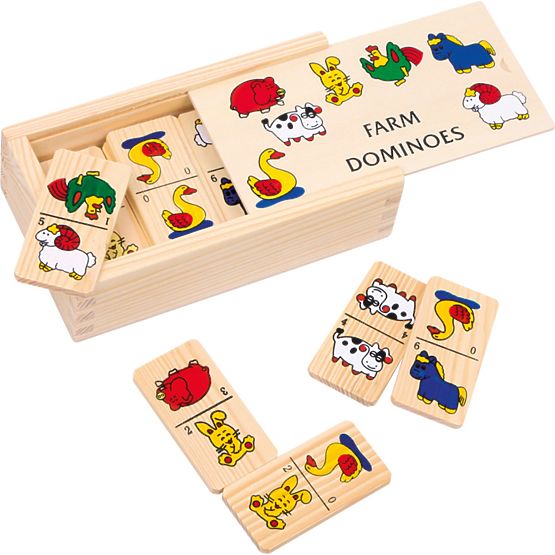 Small Foot Jeux en bois Domino ferme plus petit