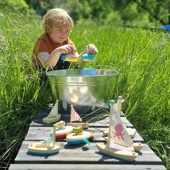 small foot Jouet de bain voilier 3 pcs