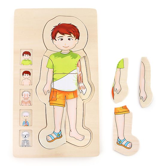Small Foot Jouets en bois Puzzle Anatomie Tim