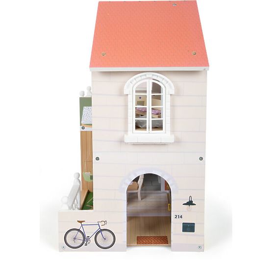 small foot Maison de poupée en bois avec terrasse