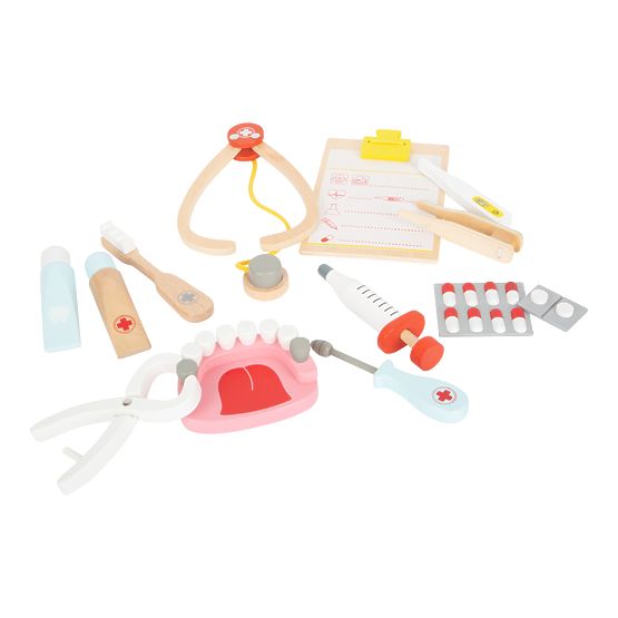Mallette de médecin pour enfants Small Foot pour petits dentistes 2 en 1