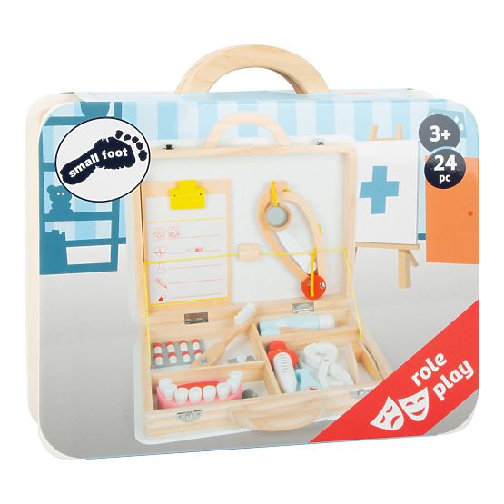 Mallette de médecin pour enfants Small Foot pour petits dentistes 2 en 1
