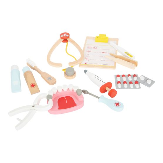 Mallette de médecin pour enfants Small Foot pour petits dentistes 2 en 1