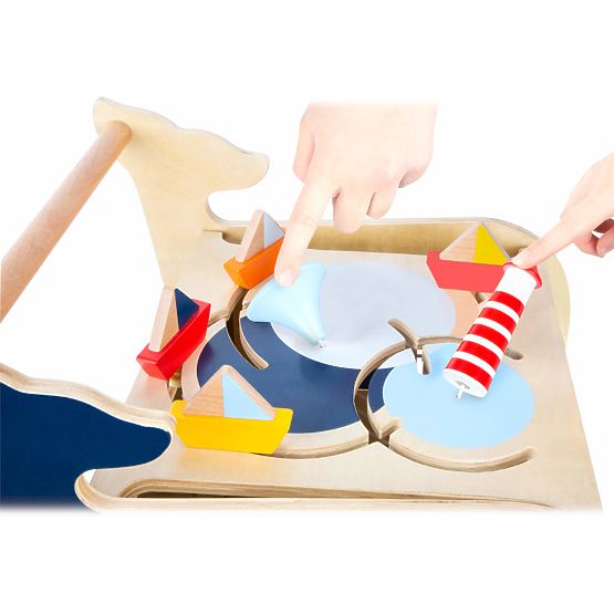 Small Foot Marcheur en bois Baleine