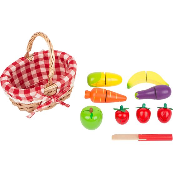 small foot Panier de courses avec légumes