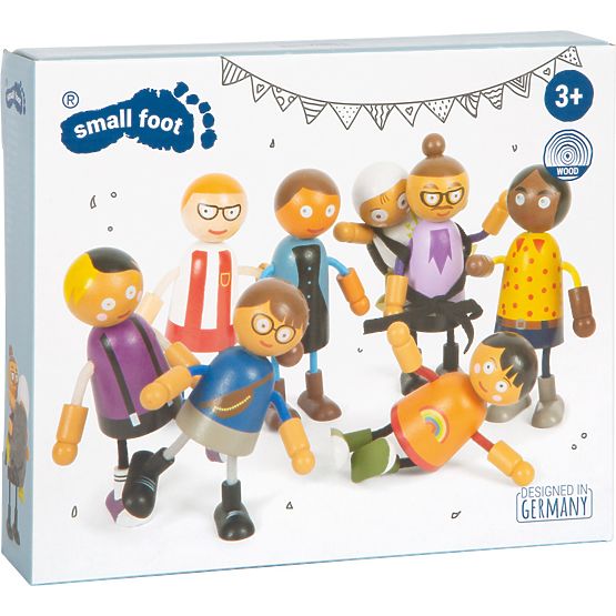 small foot Poupées flexibles famille avec enfant