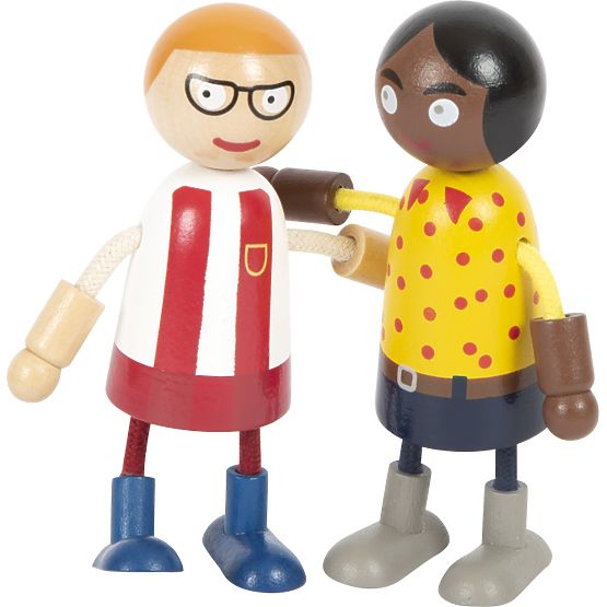 small foot Poupées flexibles famille avec enfant