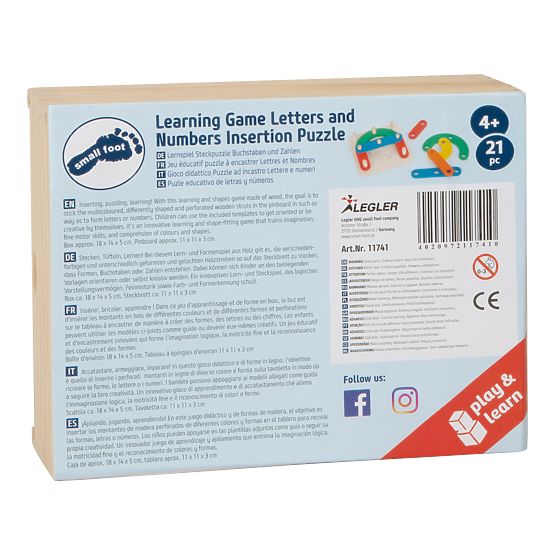 Small Foot Puzzle jeu Lettres et chiffres