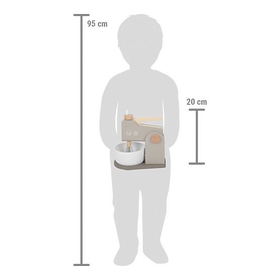 small foot Robot de cuisine en bois 2 en 1 Tasty gris