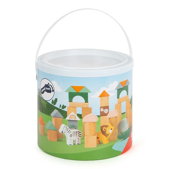 Small Foot Safari blocs de construction en bois 50 pcs