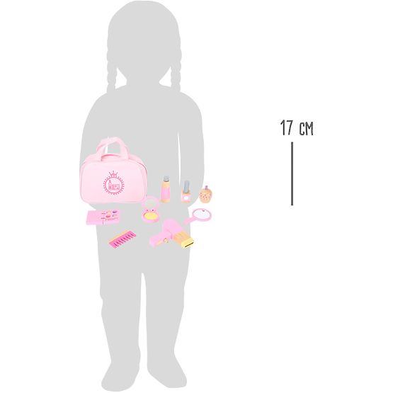 small foot Trousse de maquillage pour enfants rose avec accessoires en bois