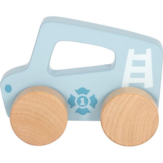 small foot Voiture en bois à pousser Bleue