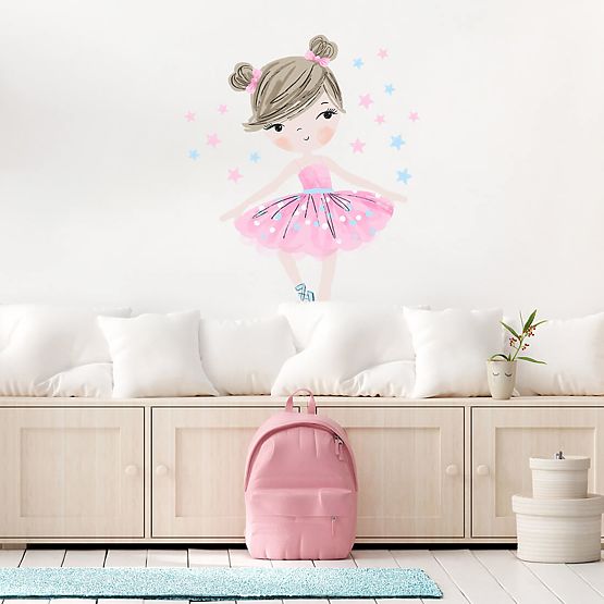 Sticker mural Ballerine